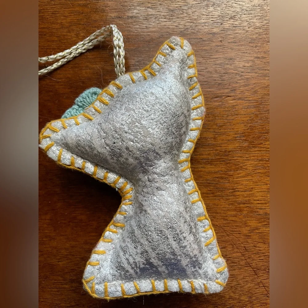 Crate & Barrel Glam Boho Cat w/ Necklace Ornament